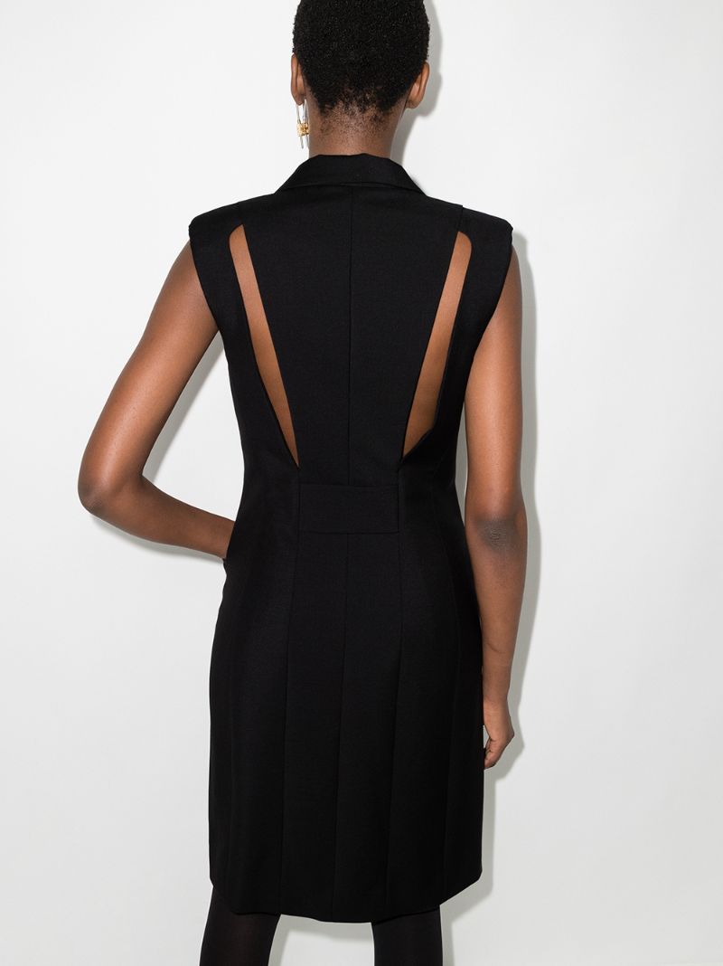Black Padlock Cut-out Blazer Dress