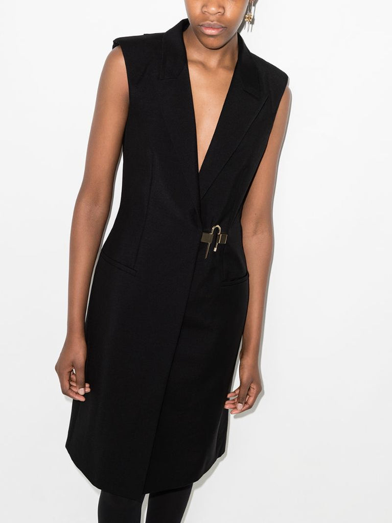 Black Padlock Cut-out Blazer Dress