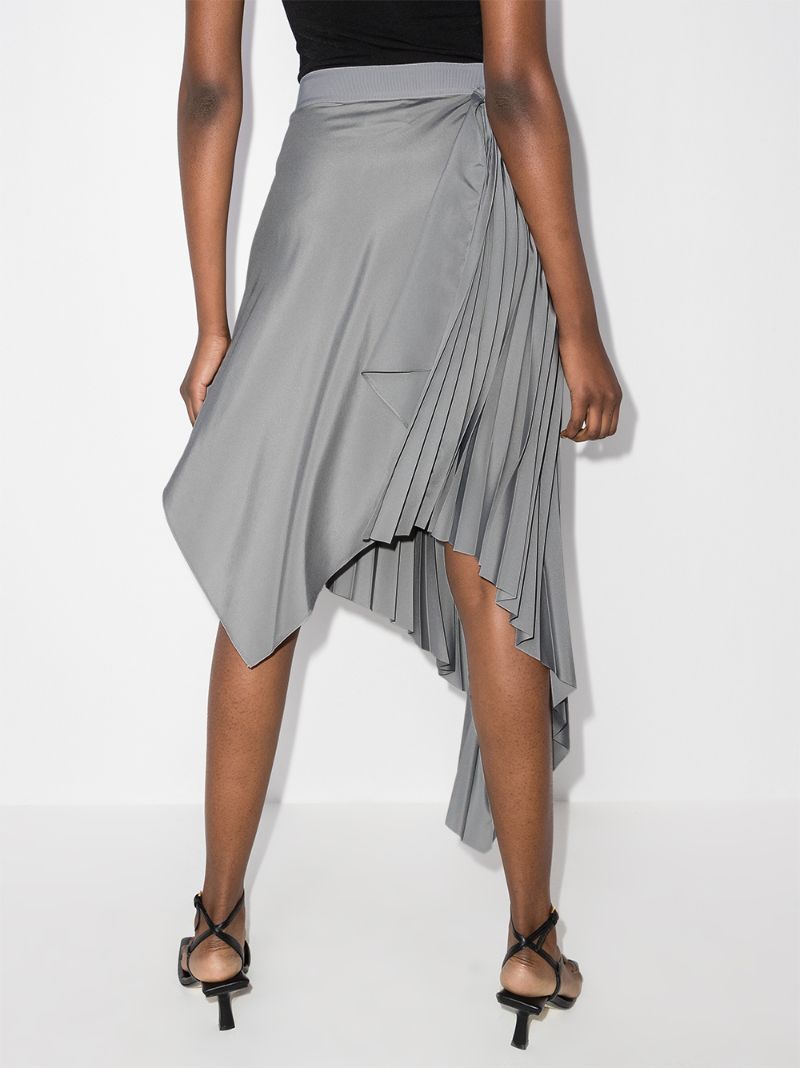 Asymmetric Pleated Skirt