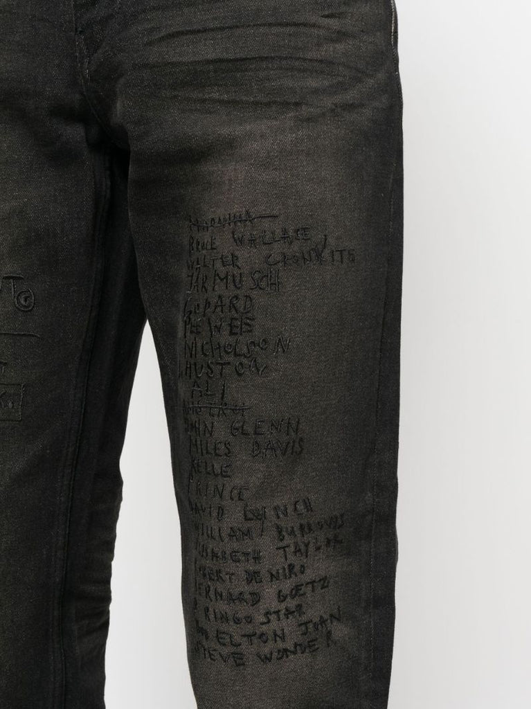 Black Basquiat Ray Straight-leg Jeans