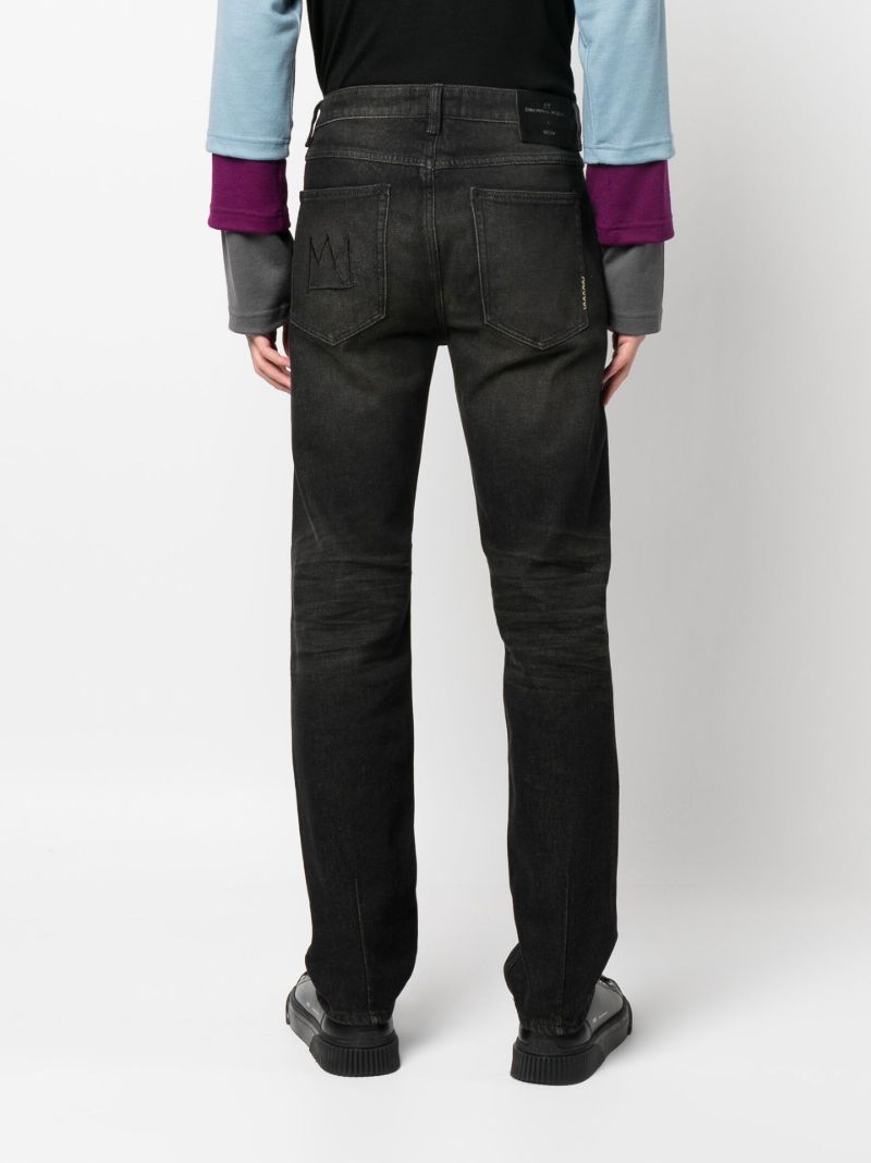 Black Basquiat Ray Straight-leg Jeans