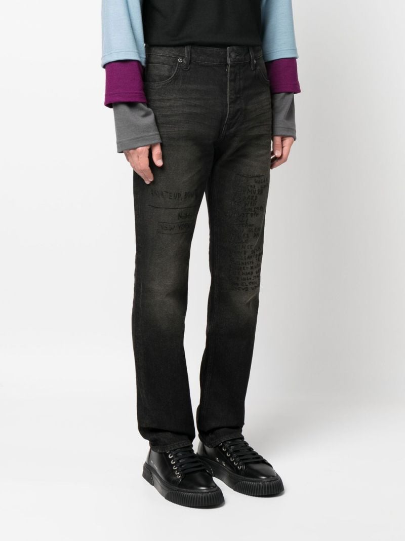 Black Basquiat Ray Straight-leg Jeans
