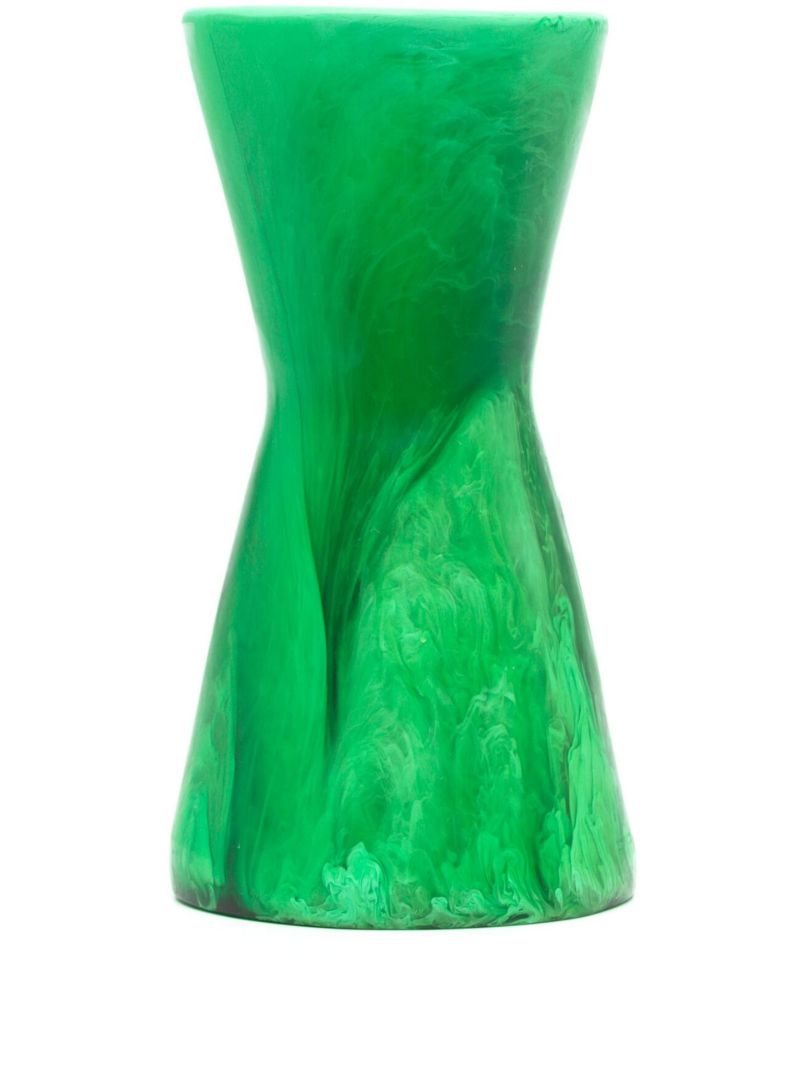Green Tall Bow Vase