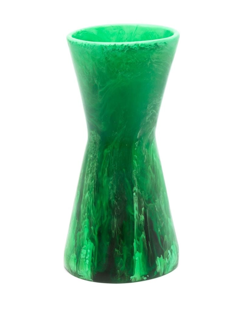 Green Tall Bow Vase
