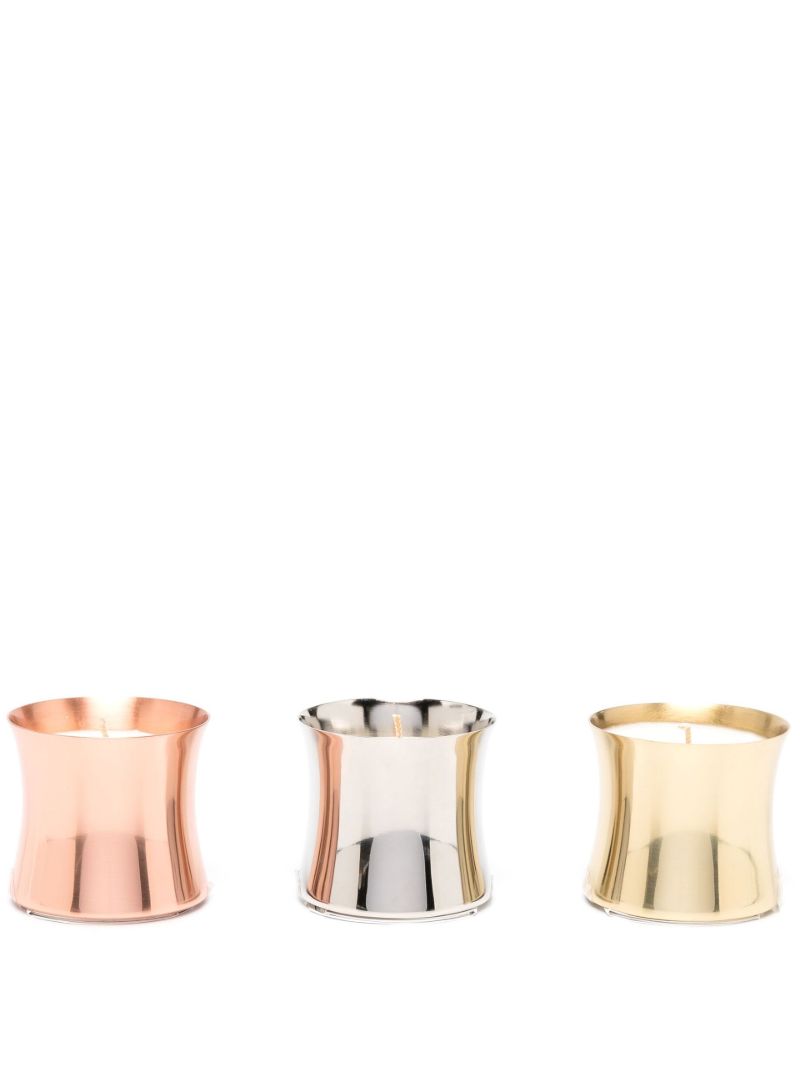Silver-tone Eclectic Candle Gift Set