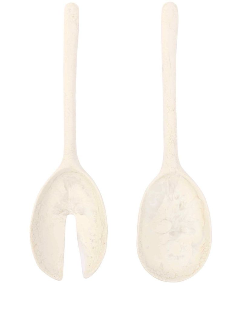 Neutral Resin Salad Server Set