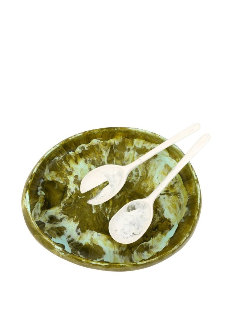 Neutral Resin Salad Server Set