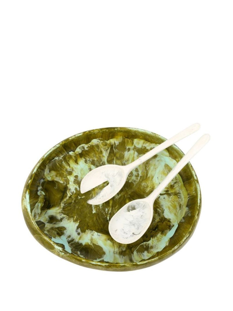 Neutral Resin Salad Server Set