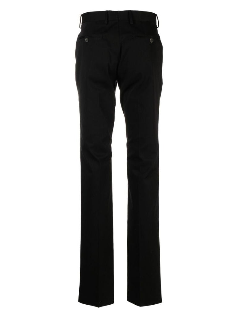 Black Straight-leg Cotton Trousers