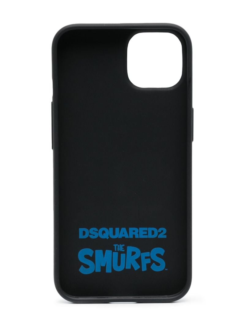 Black Smurf Print Phone Case
