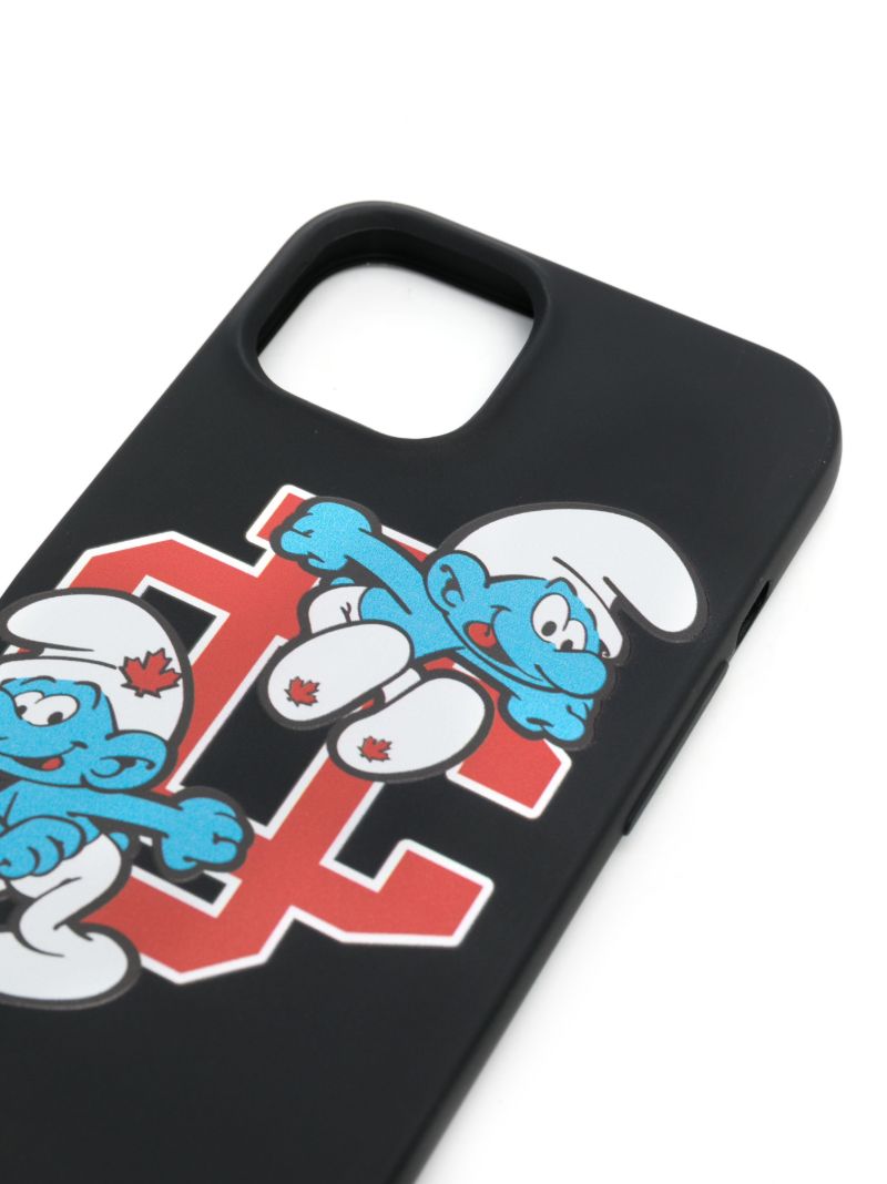 Black Smurf Print Phone Case
