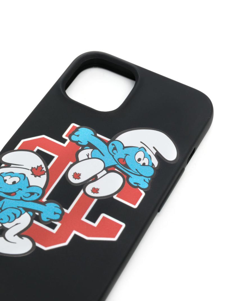 Black Smurf Print Phone Case