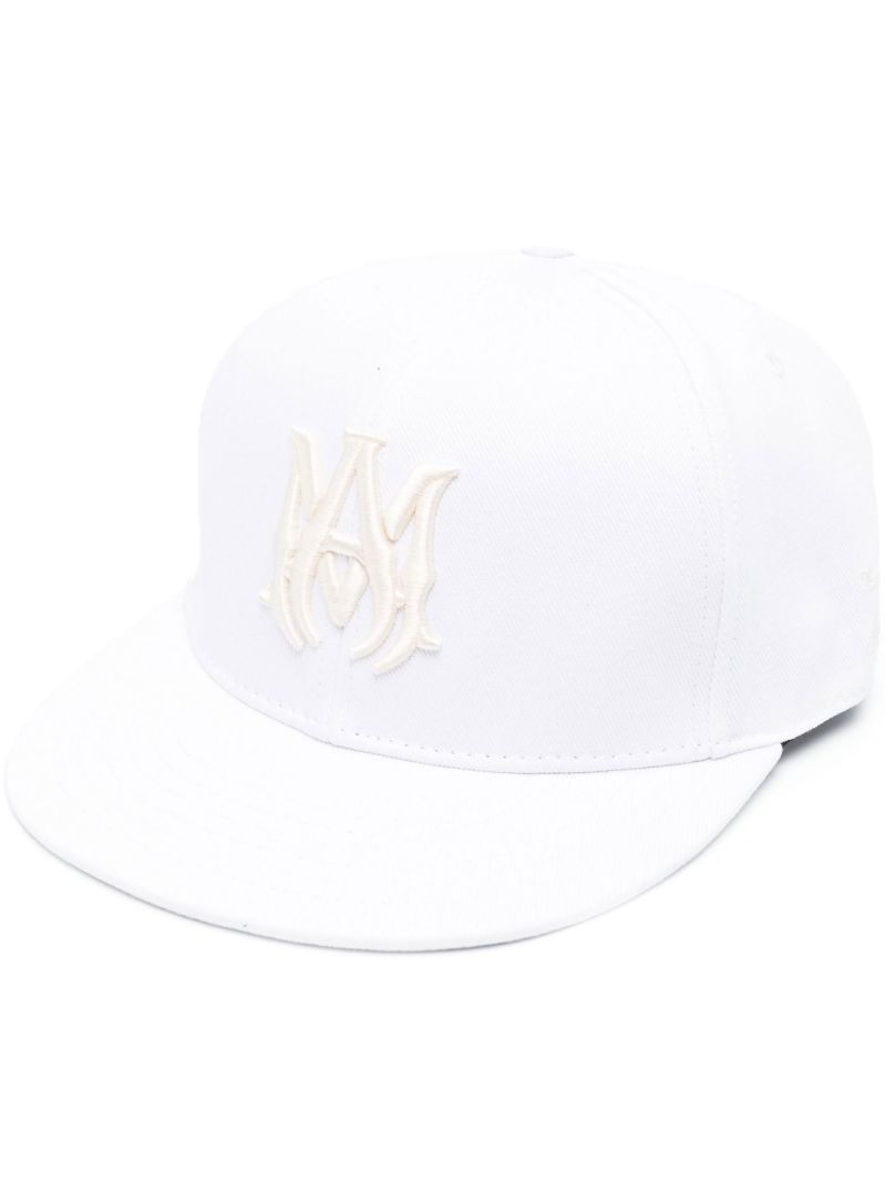 White Logo Embroidered Baseball Cap