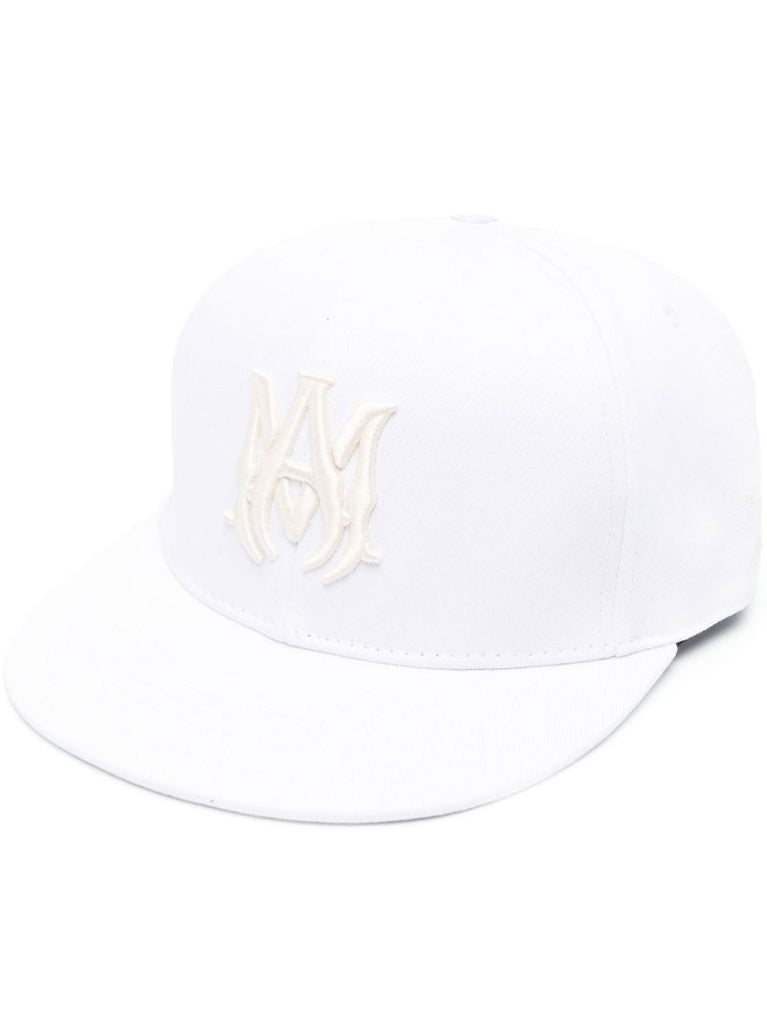 White Logo Embroidered Baseball Cap