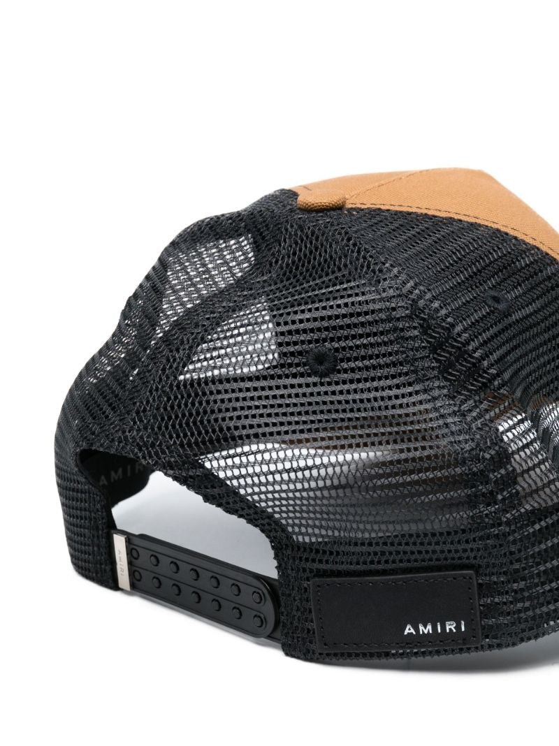 Brown Logo Embroidered Panelled Cap