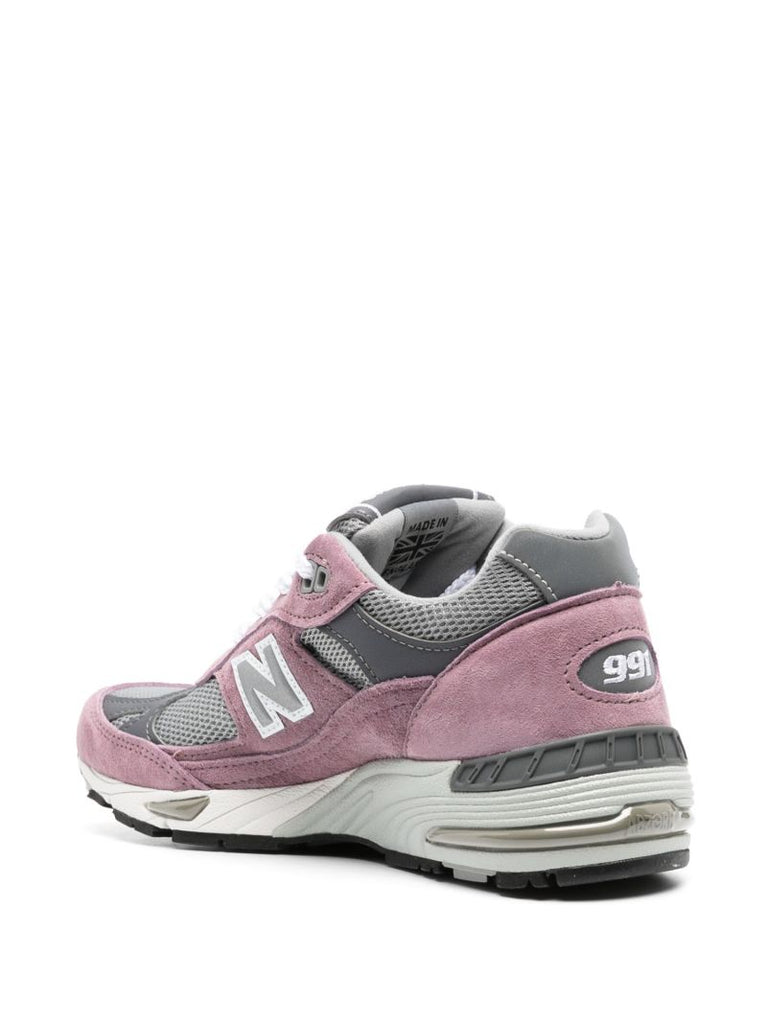 Pink 991 Leather Panelled Sneakers