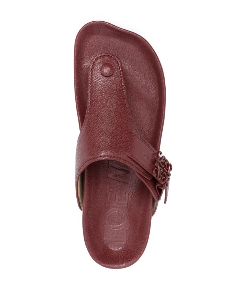 Bordeaux Ease Anagram Buckle Sandals