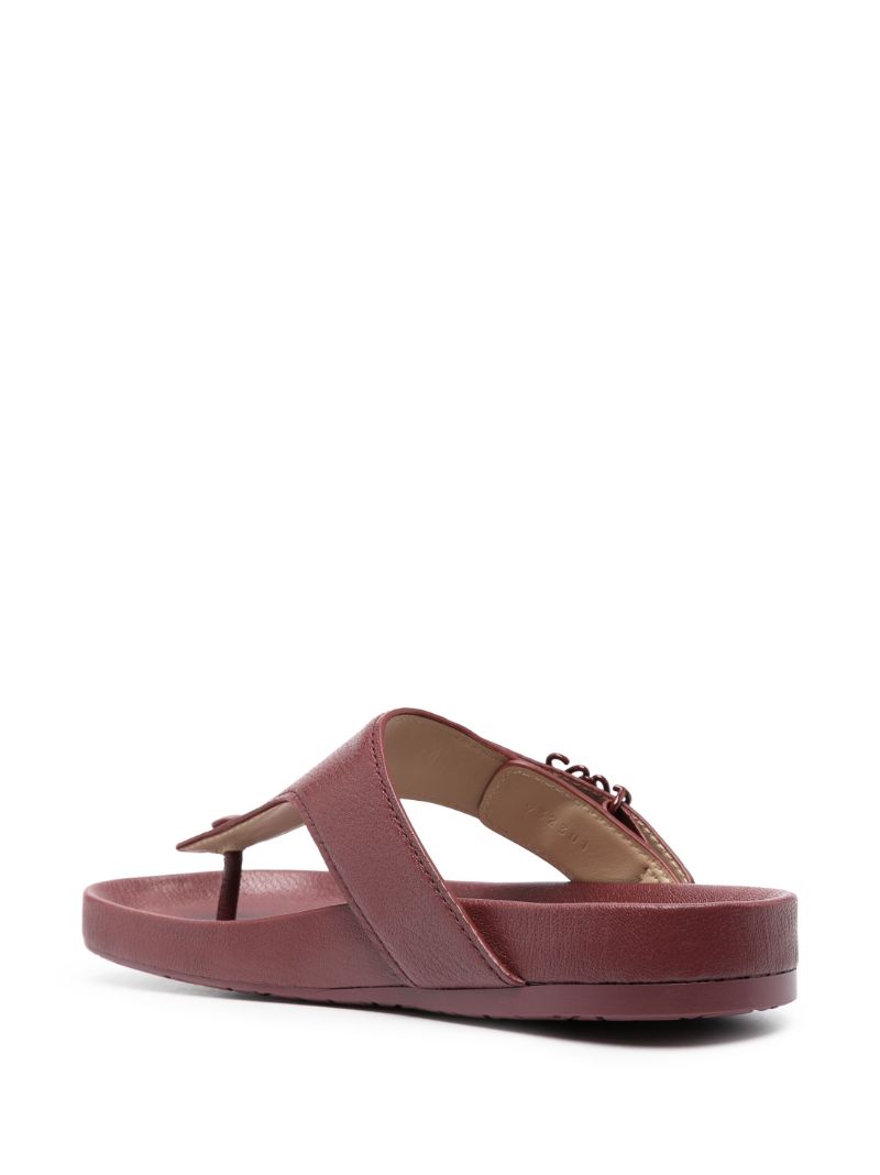 Bordeaux Ease Anagram Buckle Sandals