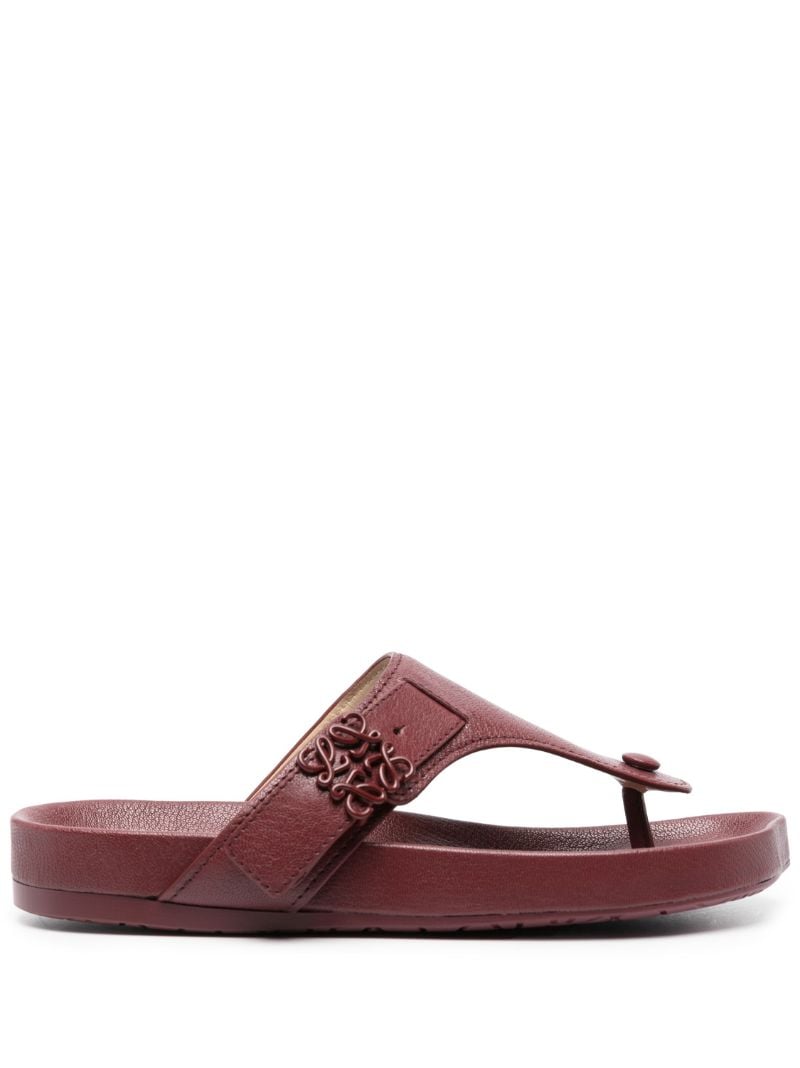 Bordeaux Ease Anagram Buckle Sandals
