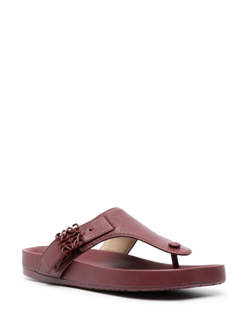 Bordeaux Ease Anagram Buckle Sandals