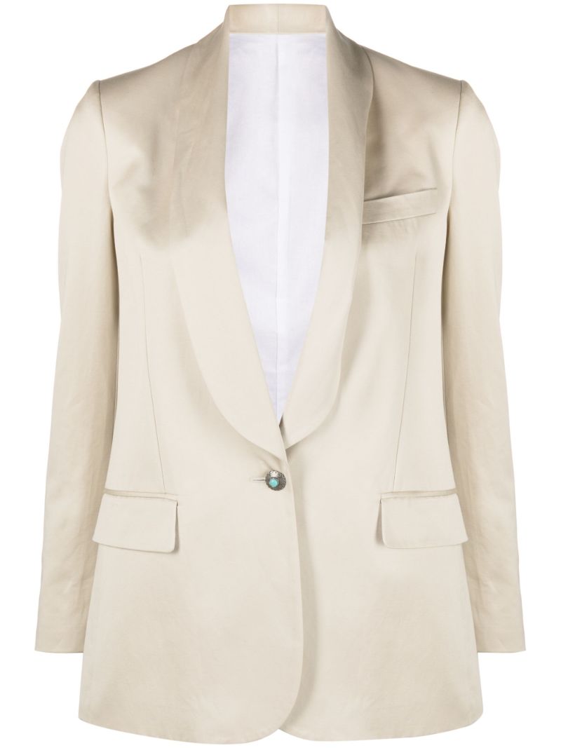 Neutral Blaire Single-breasted Blazer