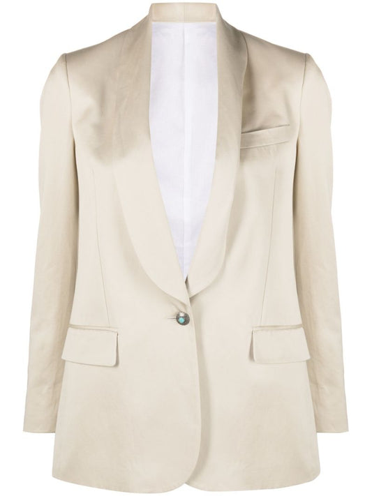 Neutral Blaire Single-breasted Blazer