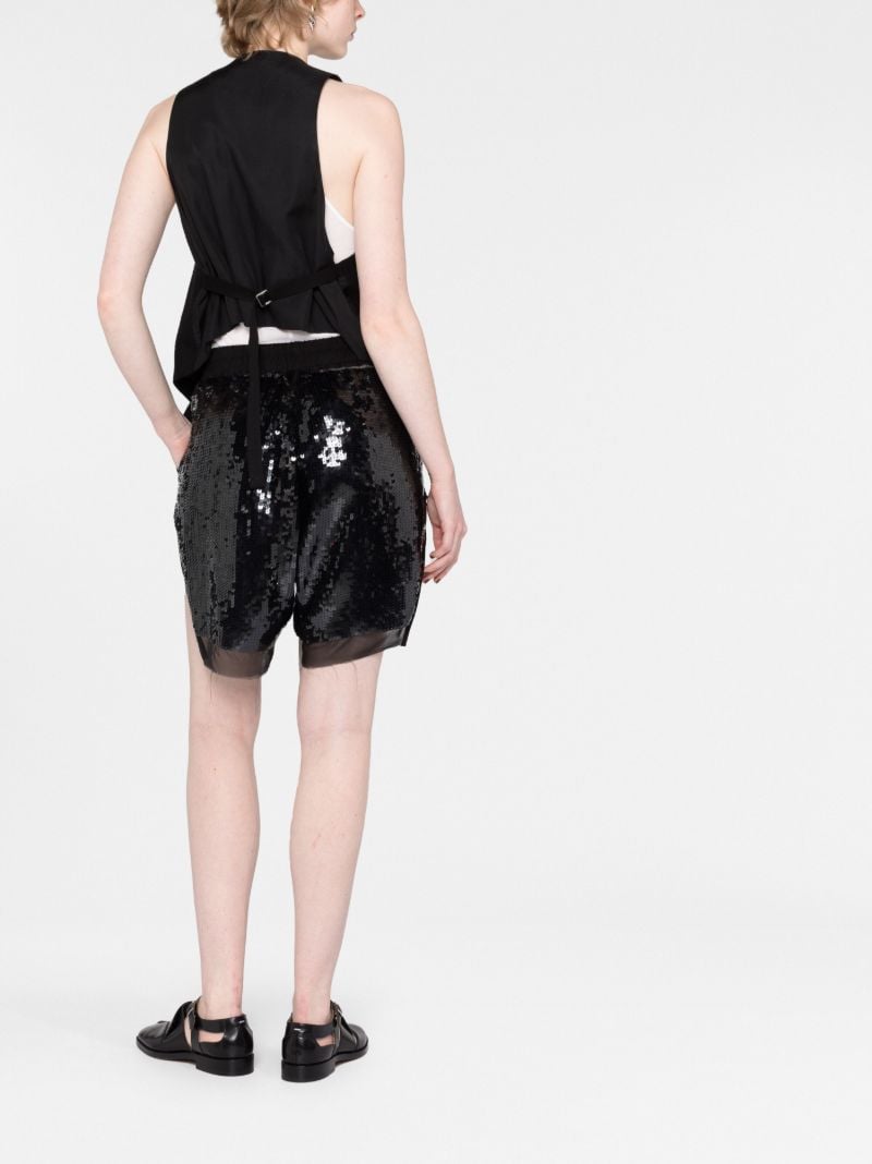 Black Sequin-embellished Shorts