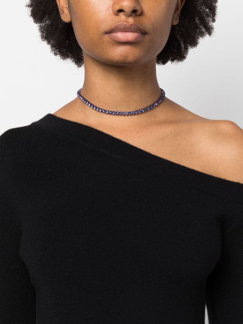 Purple Tennis Crystal Necklace