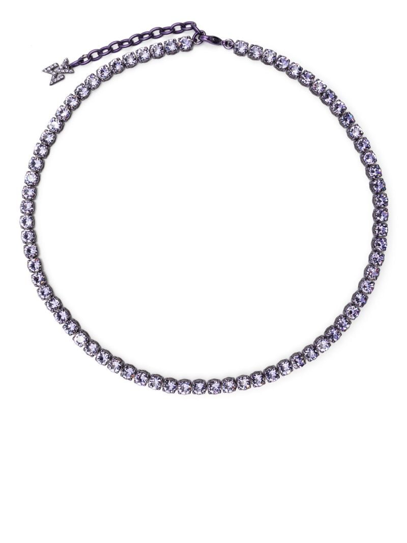 Purple Tennis Crystal Necklace