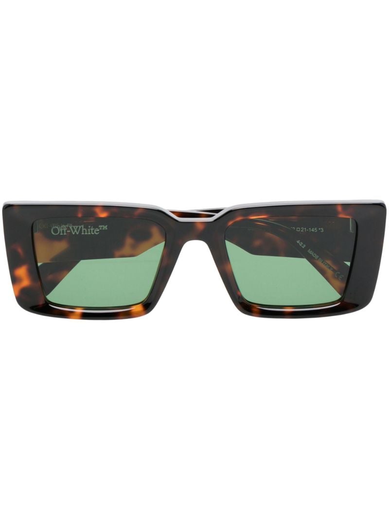 Brown Savannah Rectangle Sunglasses