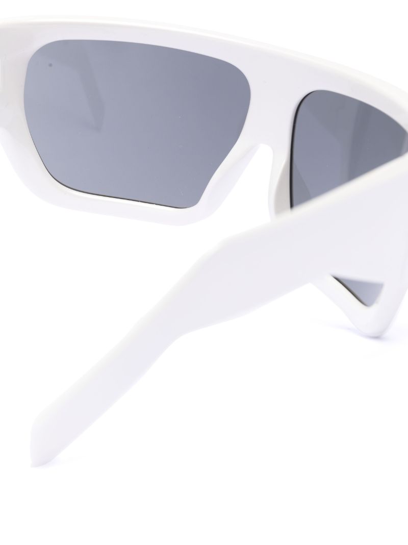 White Davis Oversized Visor Sunglasses