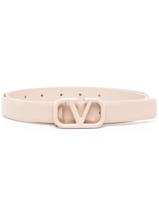 Pink Vlogo Signature Leather Belt