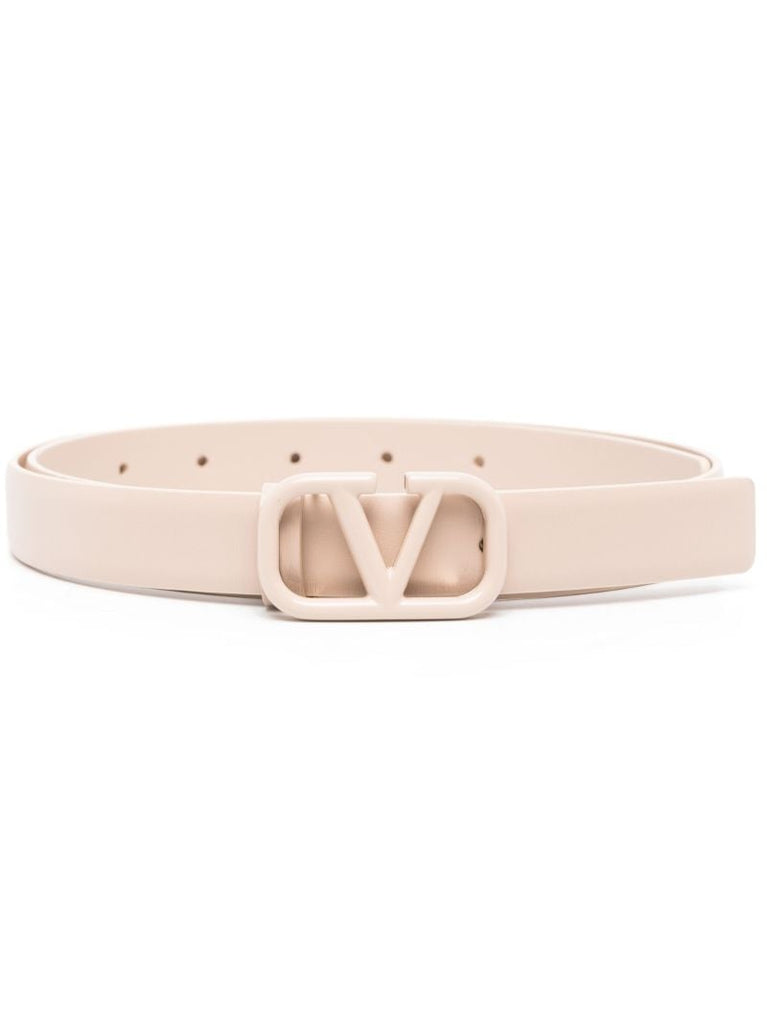Pink Vlogo Signature Leather Belt