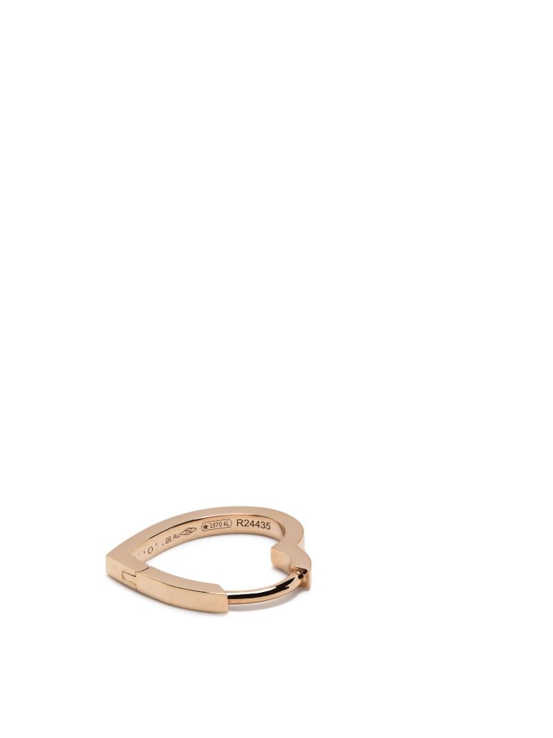 18k Rose Gold Small Heart Single Hoop Earring