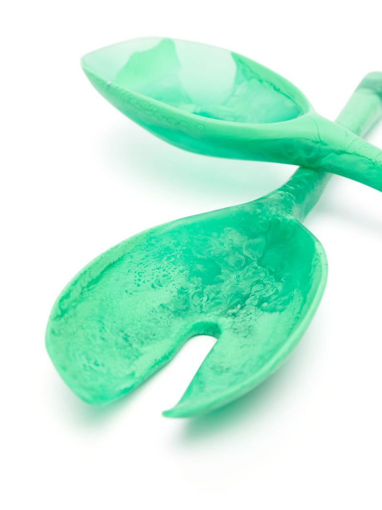 Green Resin Stone Servers