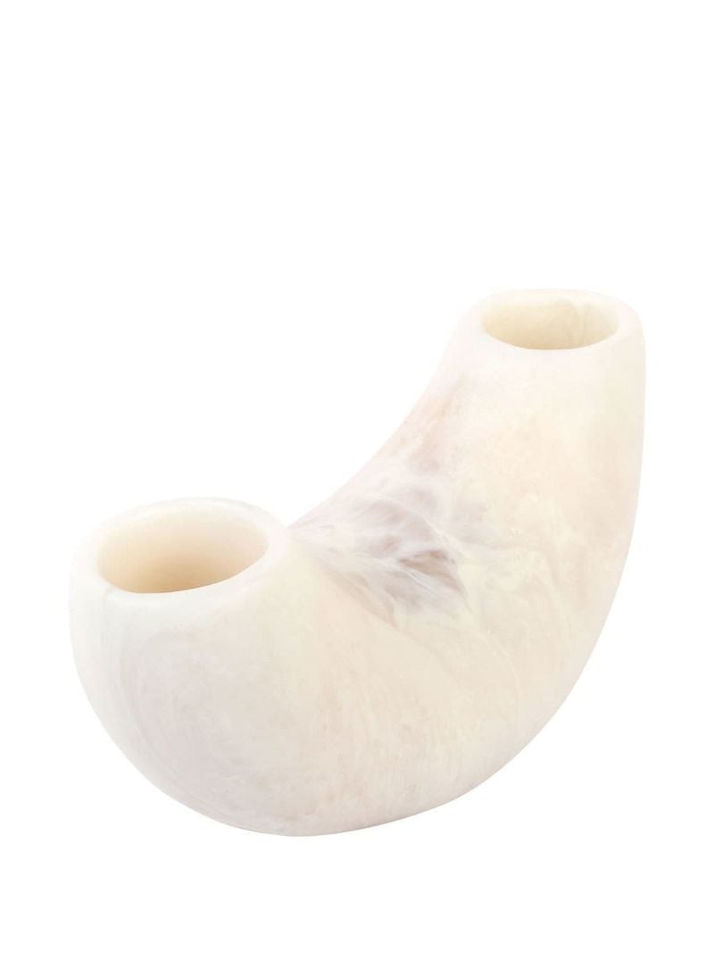 White Medium Horn Vase