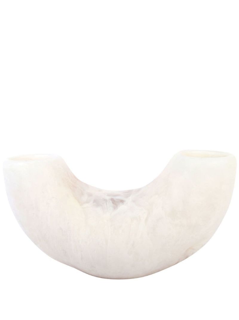 White Medium Horn Vase
