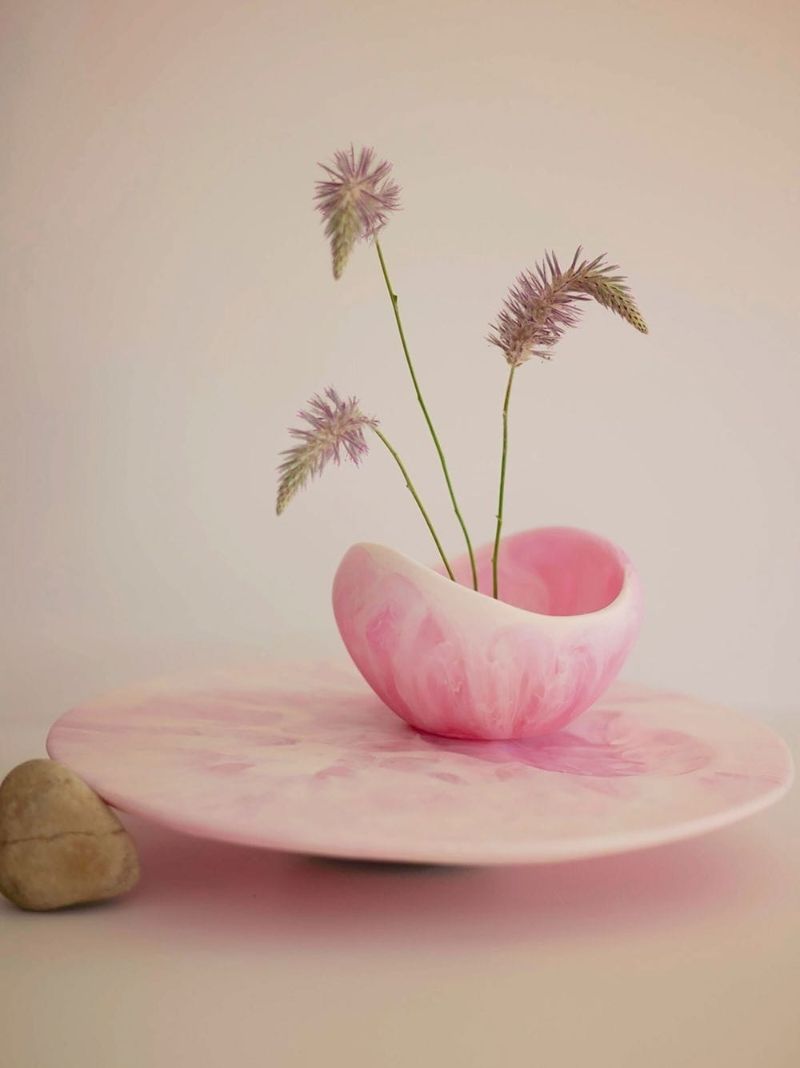 Pink Resin Cheese Platter
