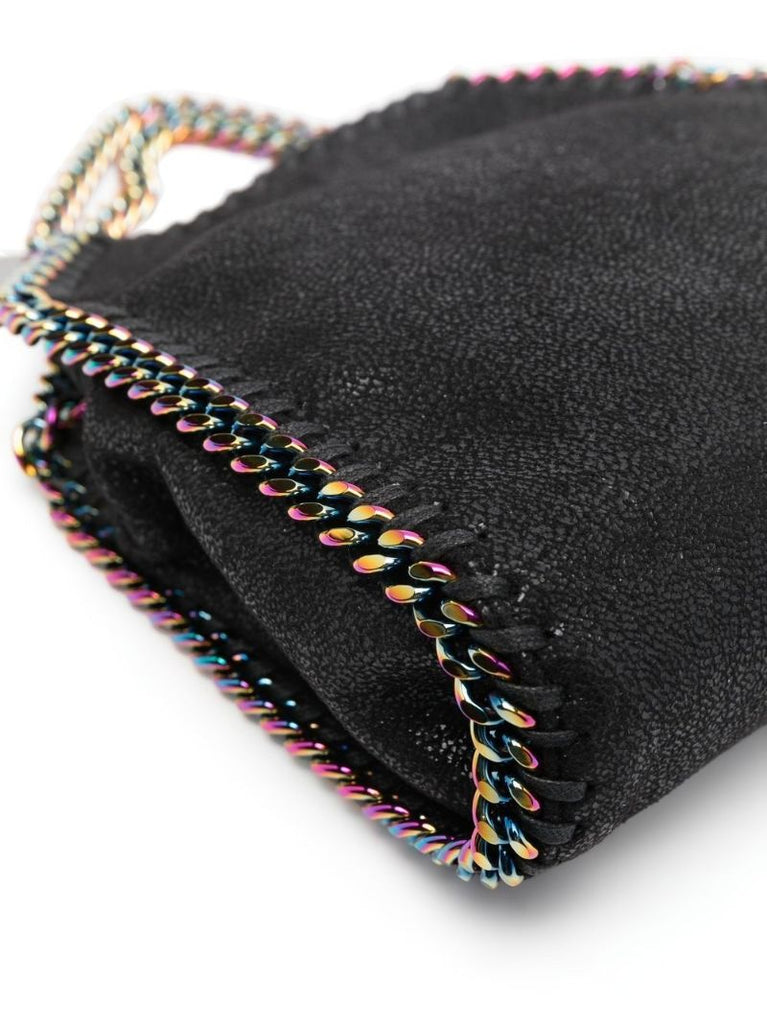 Black Falabella Mini Faux Leather Tote Bag