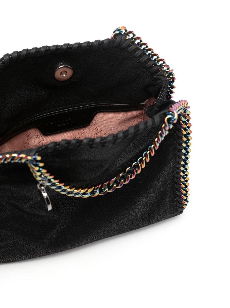 Black Falabella Mini Faux Leather Tote Bag