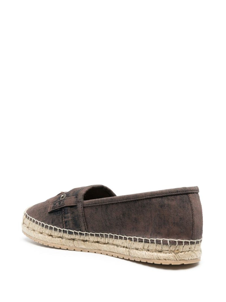 Brown Denim Espadrilles