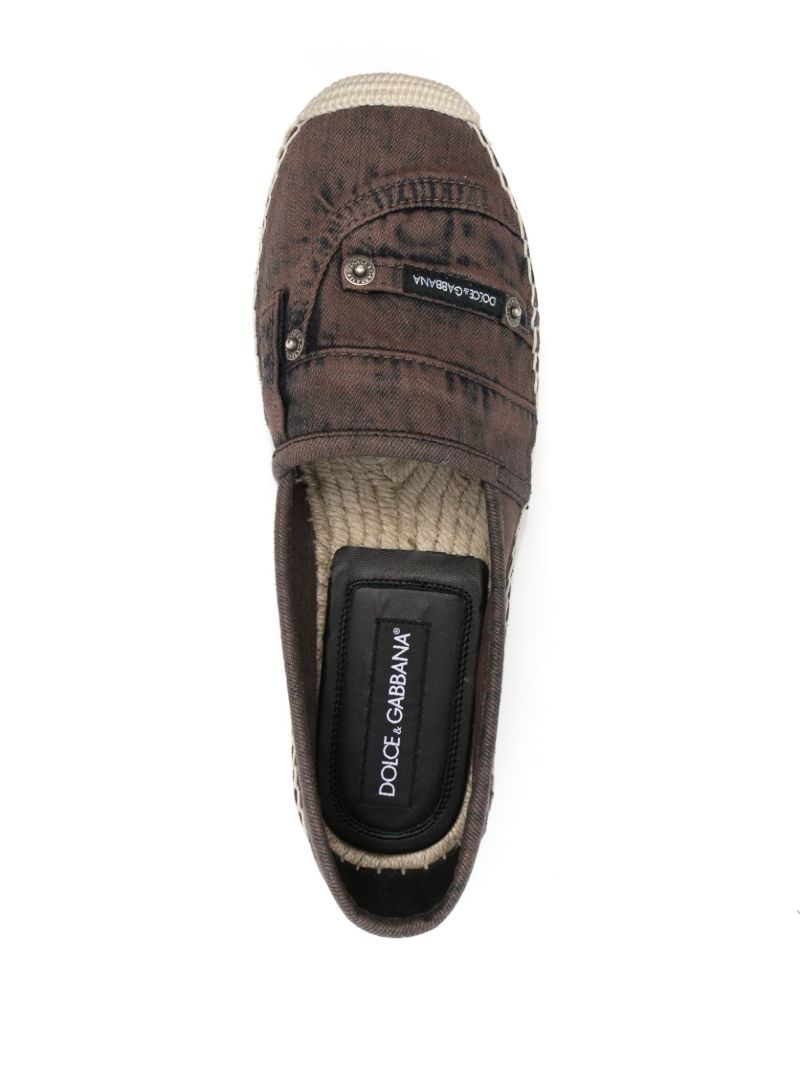Brown Denim Espadrilles