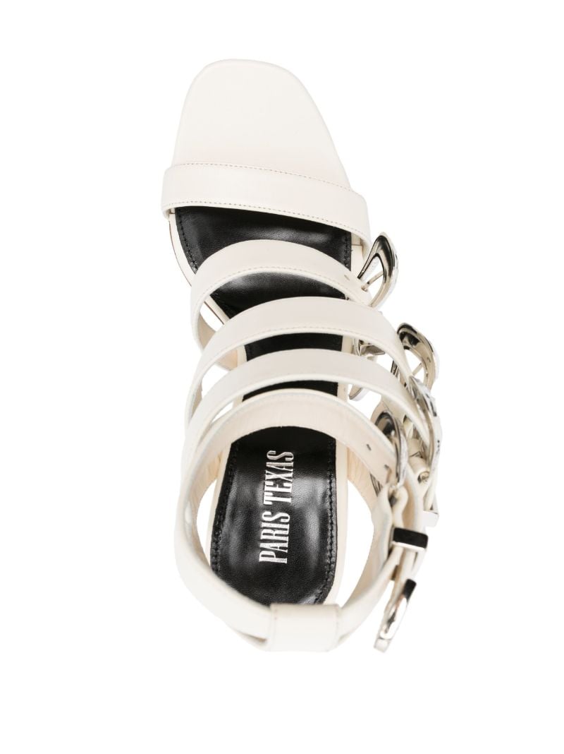 White Tessa 100 Western-style Sandals