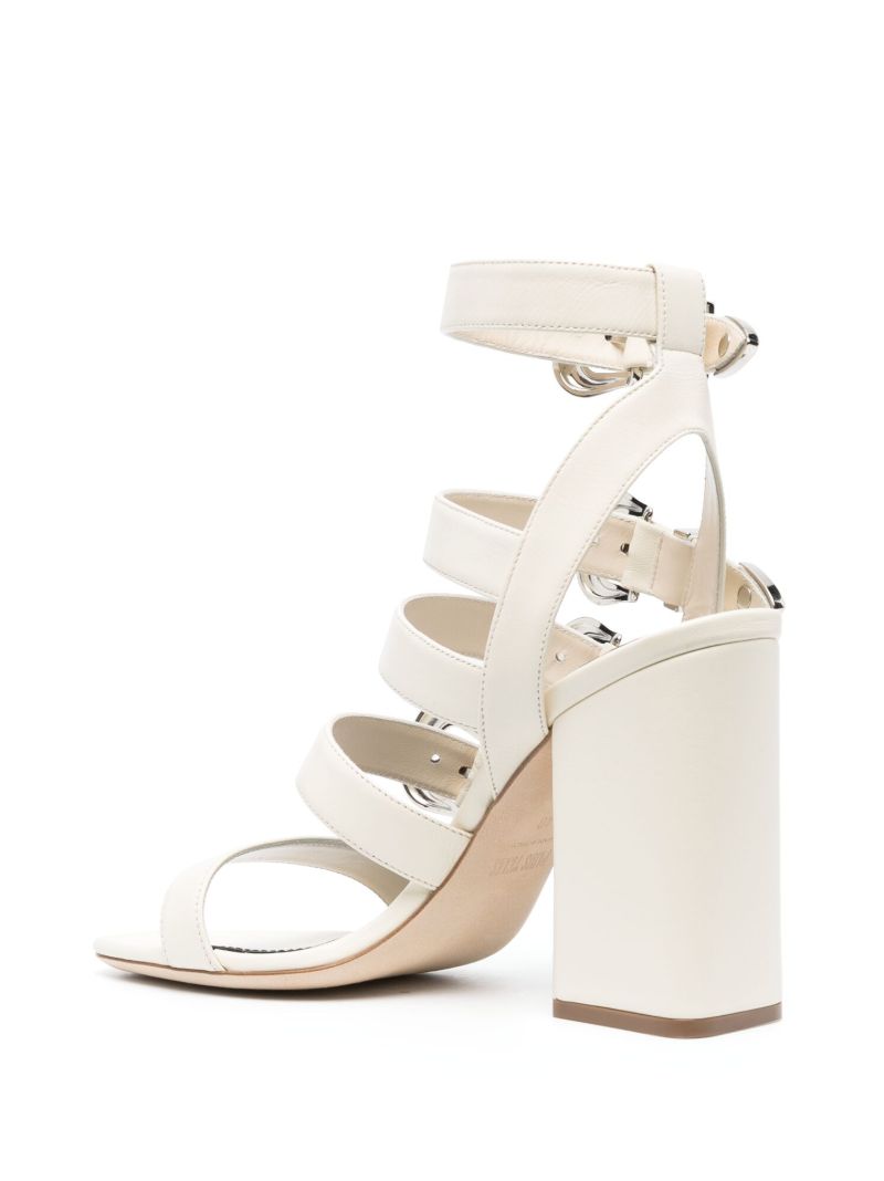 White Tessa 100 Western-style Sandals