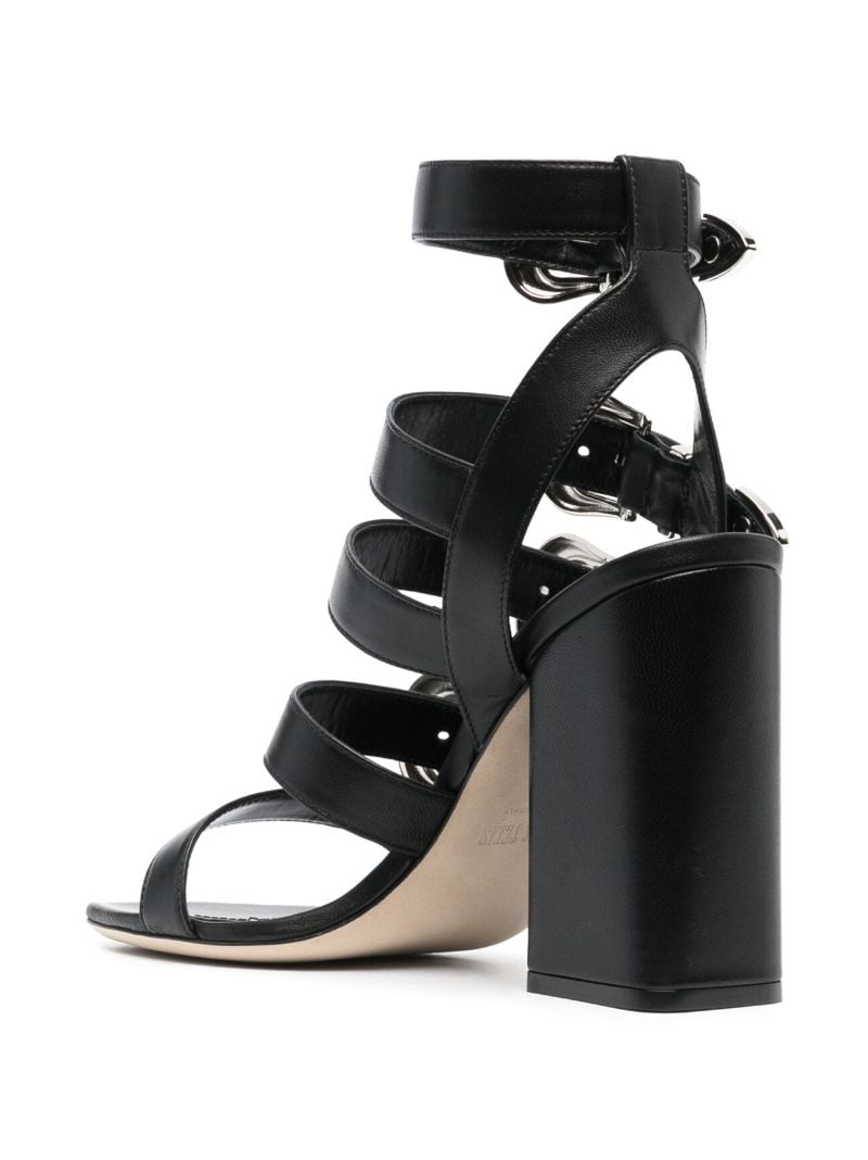Black Tessa 100 Leather Sandals
