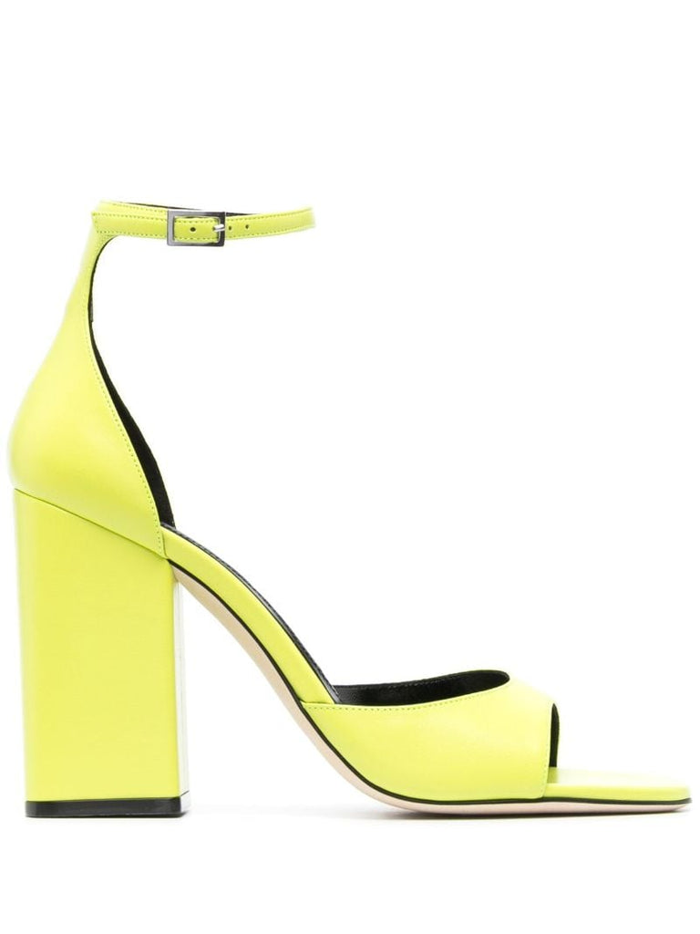 Green Fiona 100 Leather Sandals