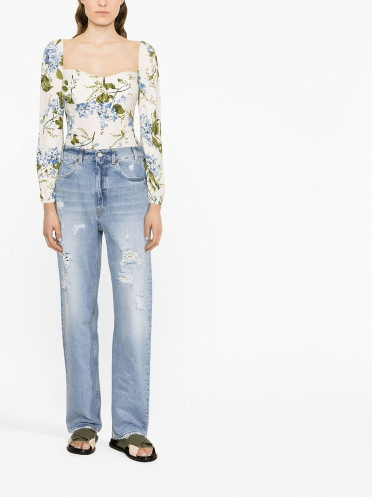 Blue Juliette Distressed Effect Jeans