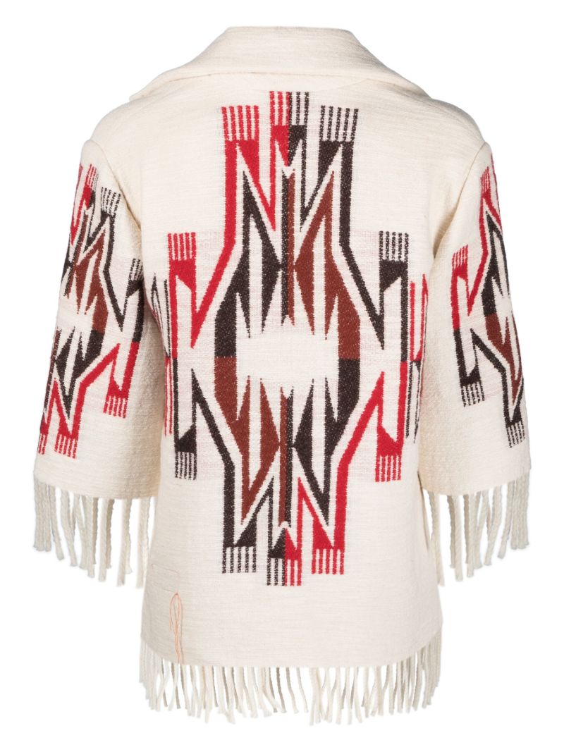 Neutral Freya Jacquard Knit Jacket