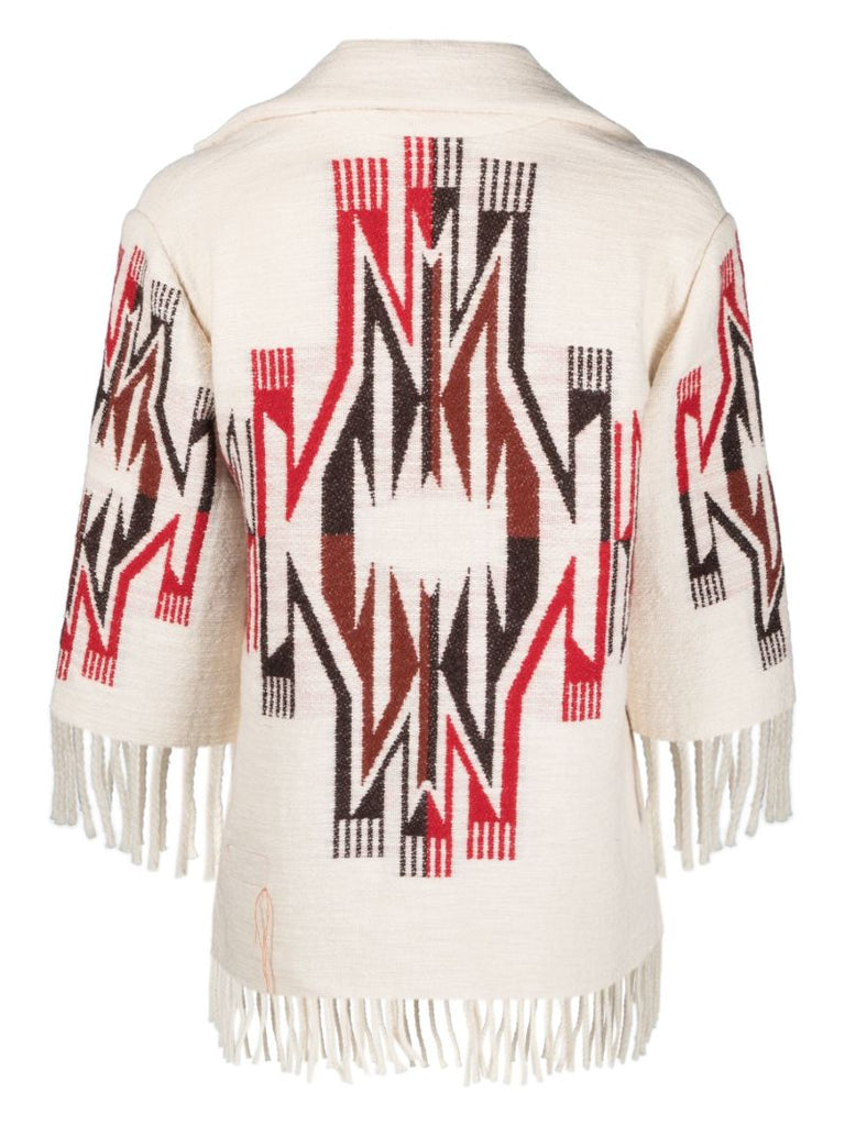 Neutral Freya Jacquard Knit Jacket