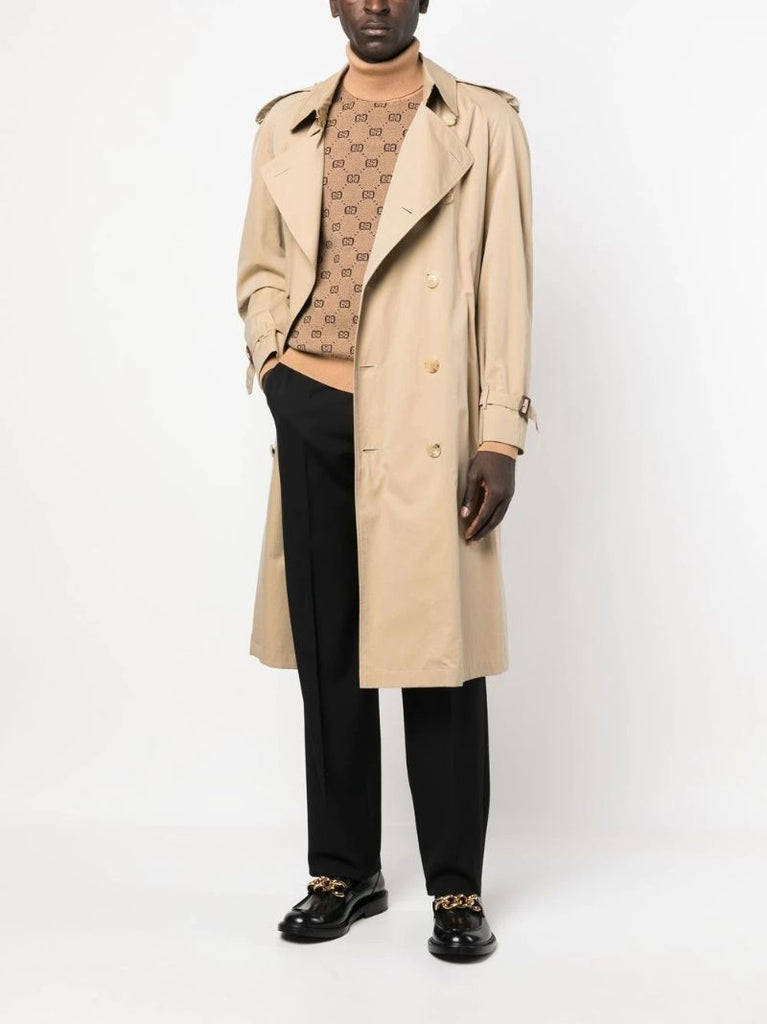 Brown Gg Jacquard Wool Sweater